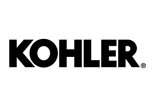 Il logo Kohler è in bianco e nero su sfondo bianco.