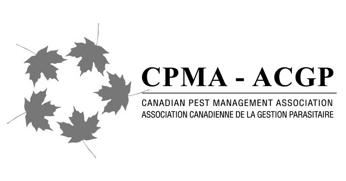 Le logo de l'association canadienne de lutte antiparasitaire est un cercle de feuilles d'érable.
