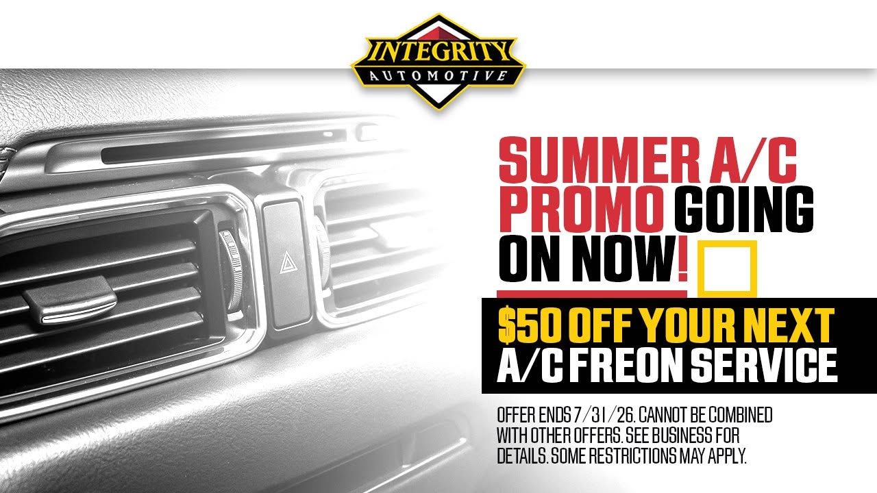 $50 off your next A/C freon service. Expires 7/31/26.