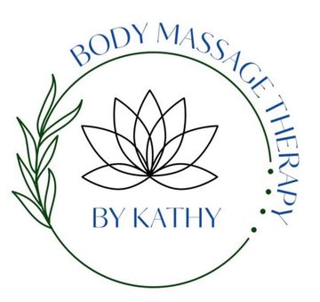 Bella massage therapy logo with bee icon, black script on white with green leaves