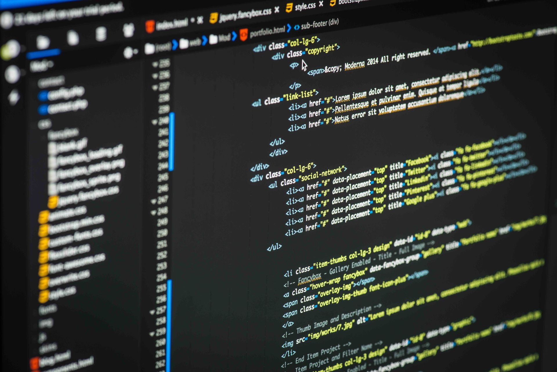 A computer screen with a lot of code on it