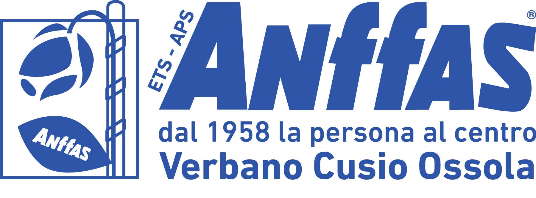 Un logo blu e bianco per anffas del 1958