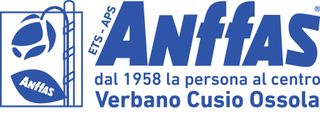 Un logo blu e bianco per anffas del 1958