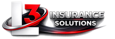 L3 Insurance Solutions logo with a red 3, metallic silver text, and black swoosh on a white background