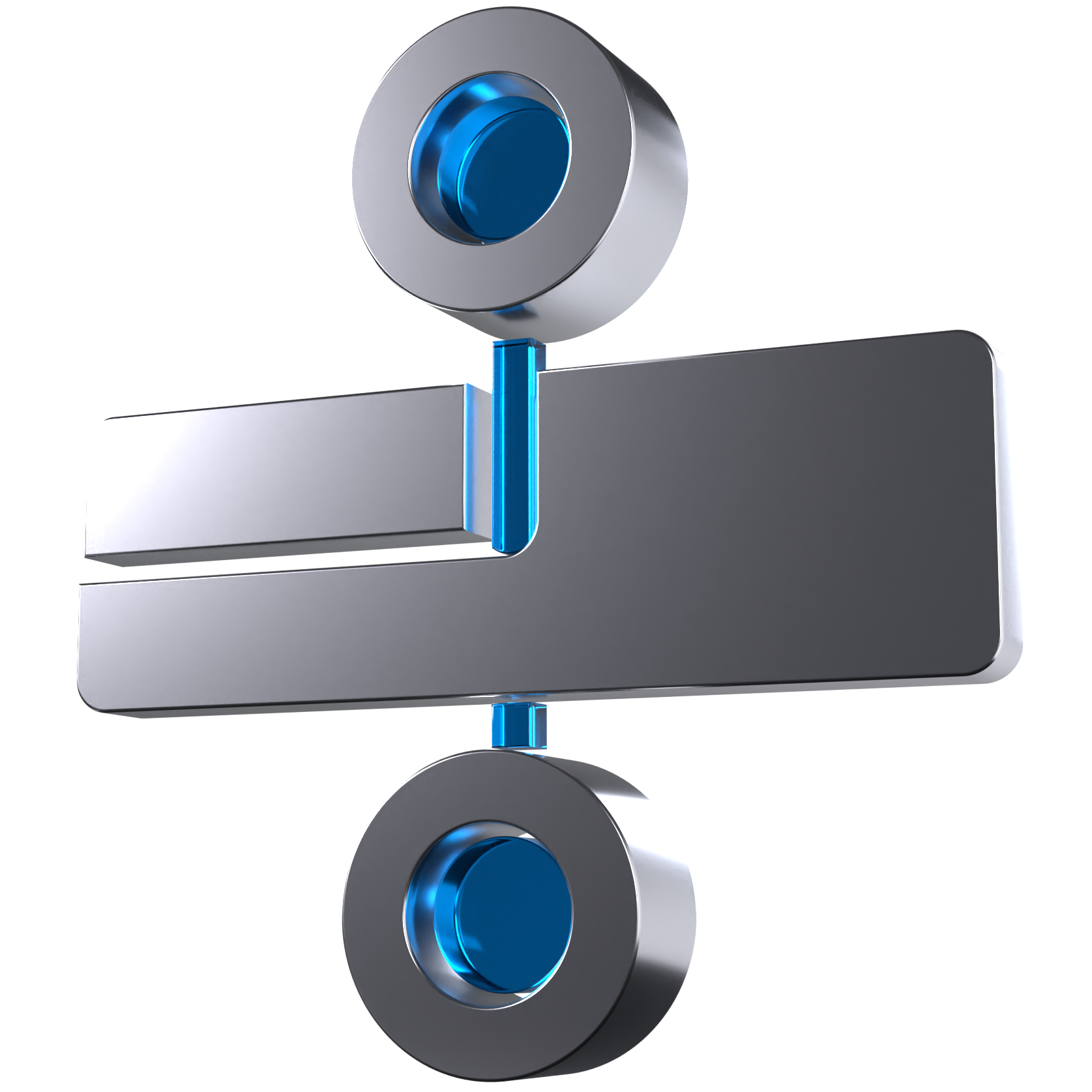 A 3D icon of a wire cutting metal