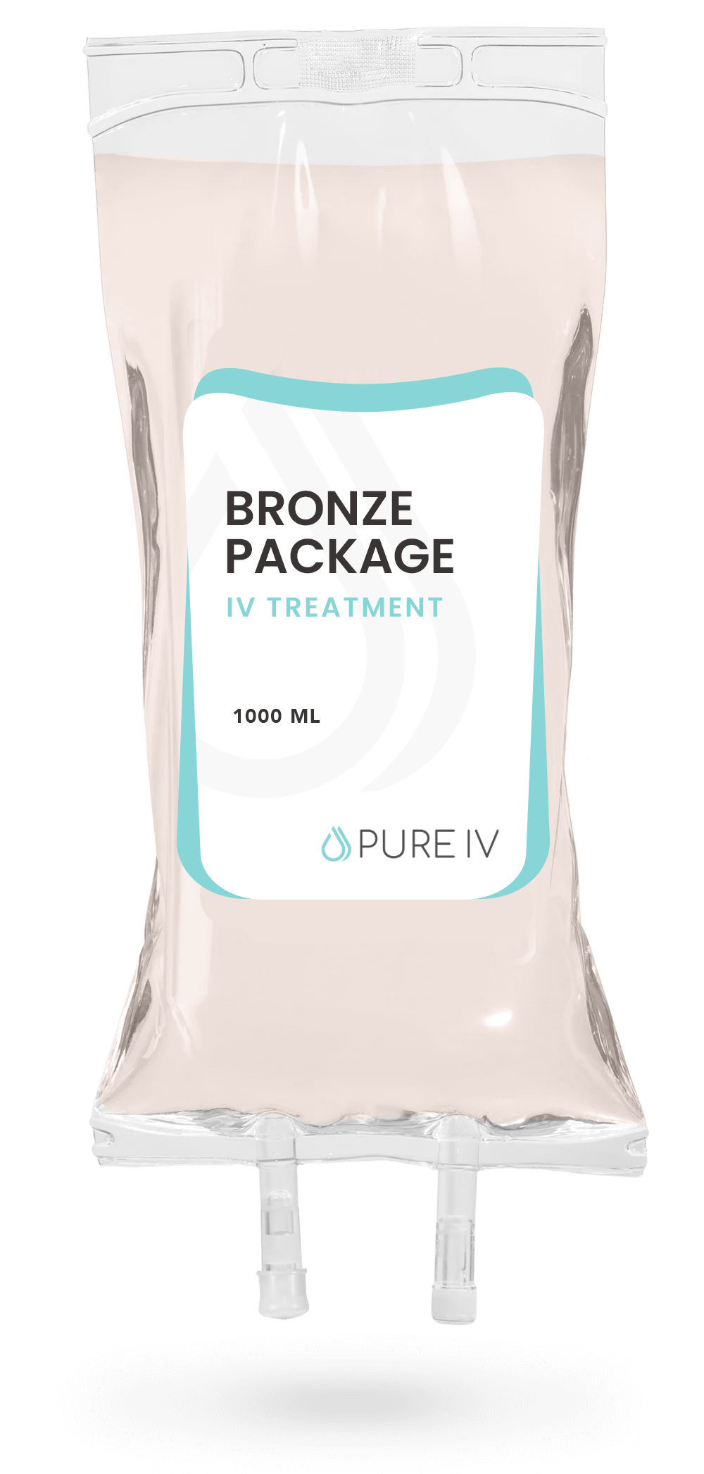 IV treatment bag labeled