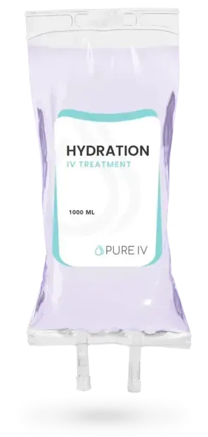 Mobile IV hydration therapy bag for home wellness
