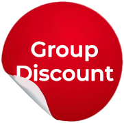 Red circle sticker with