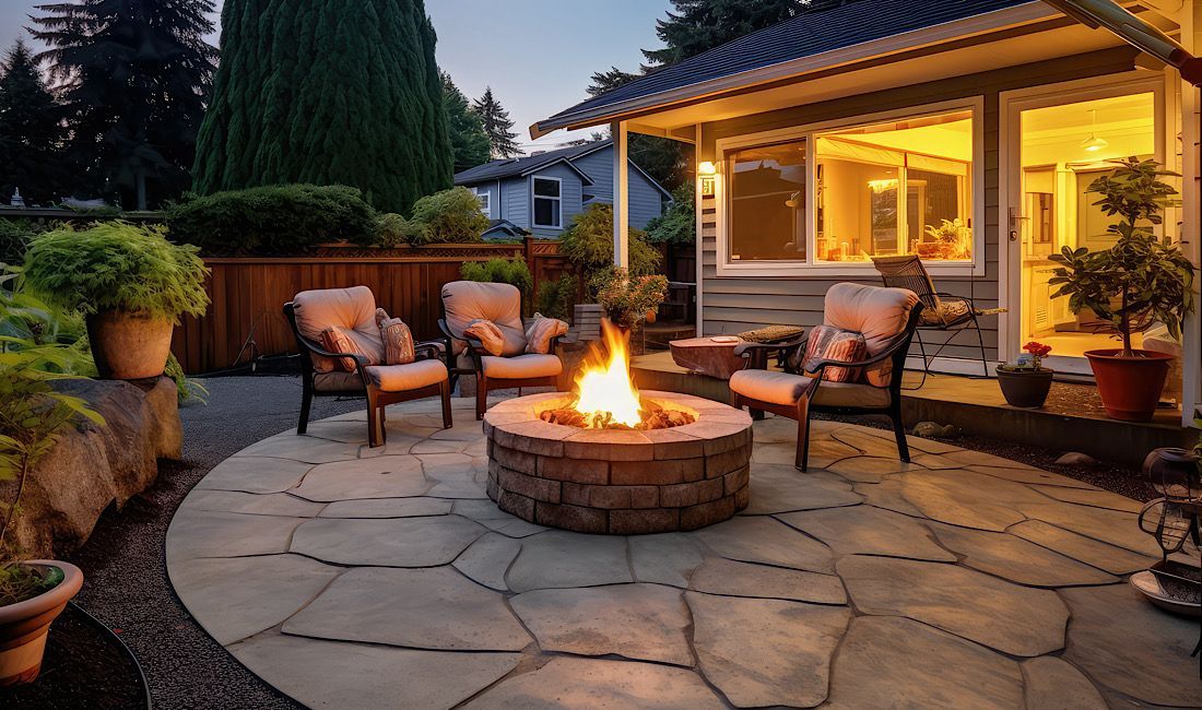 Stamped concrete patio in Castle Rock, Denver area