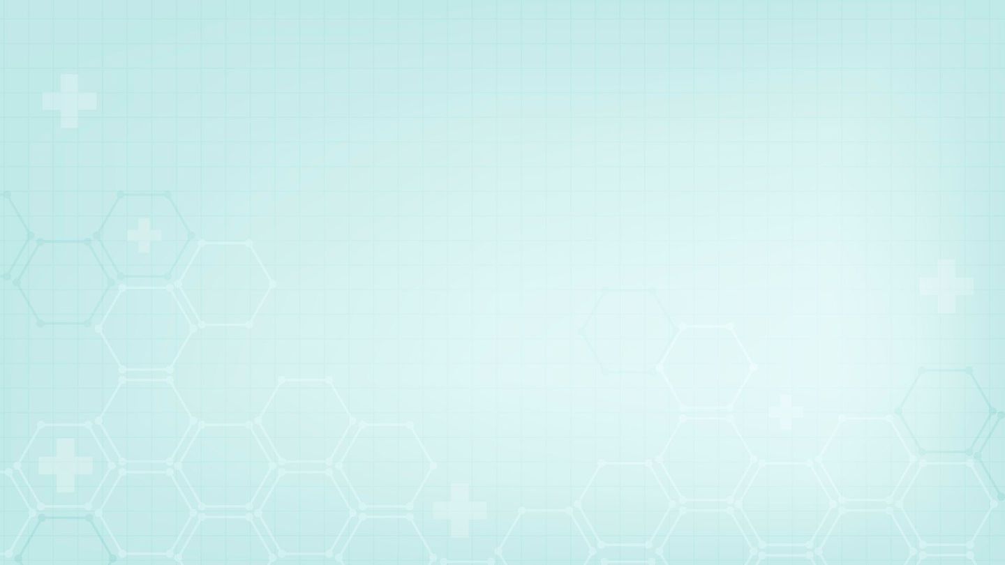 Un fondo azul claro con un patrón médico y una cruz.