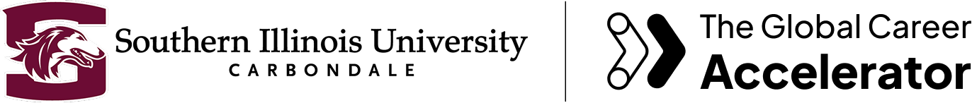 SIU Carbondale University and The Global Career Accelerator logos