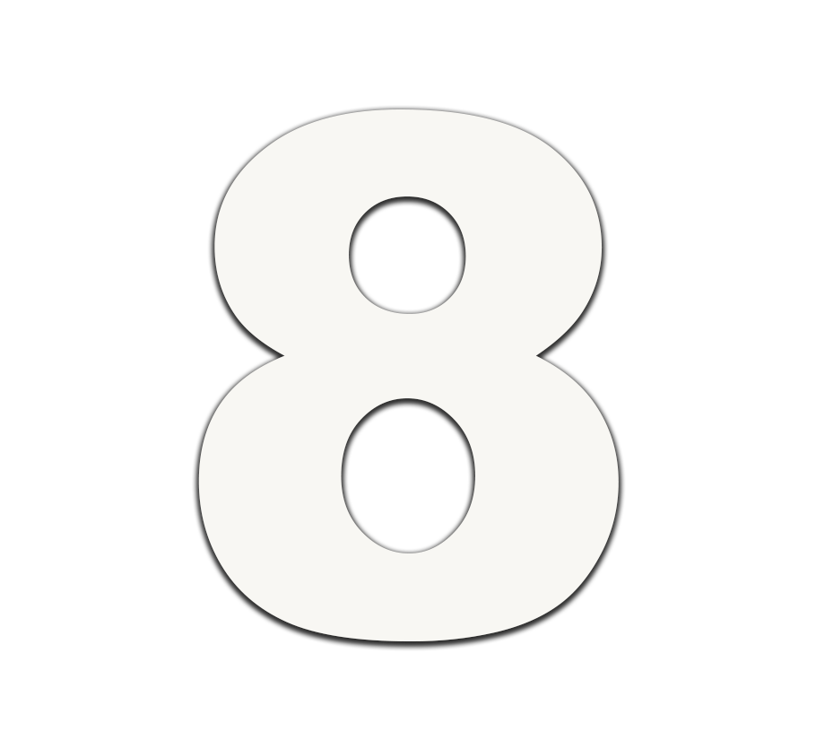 Piepschuim cijfer 8