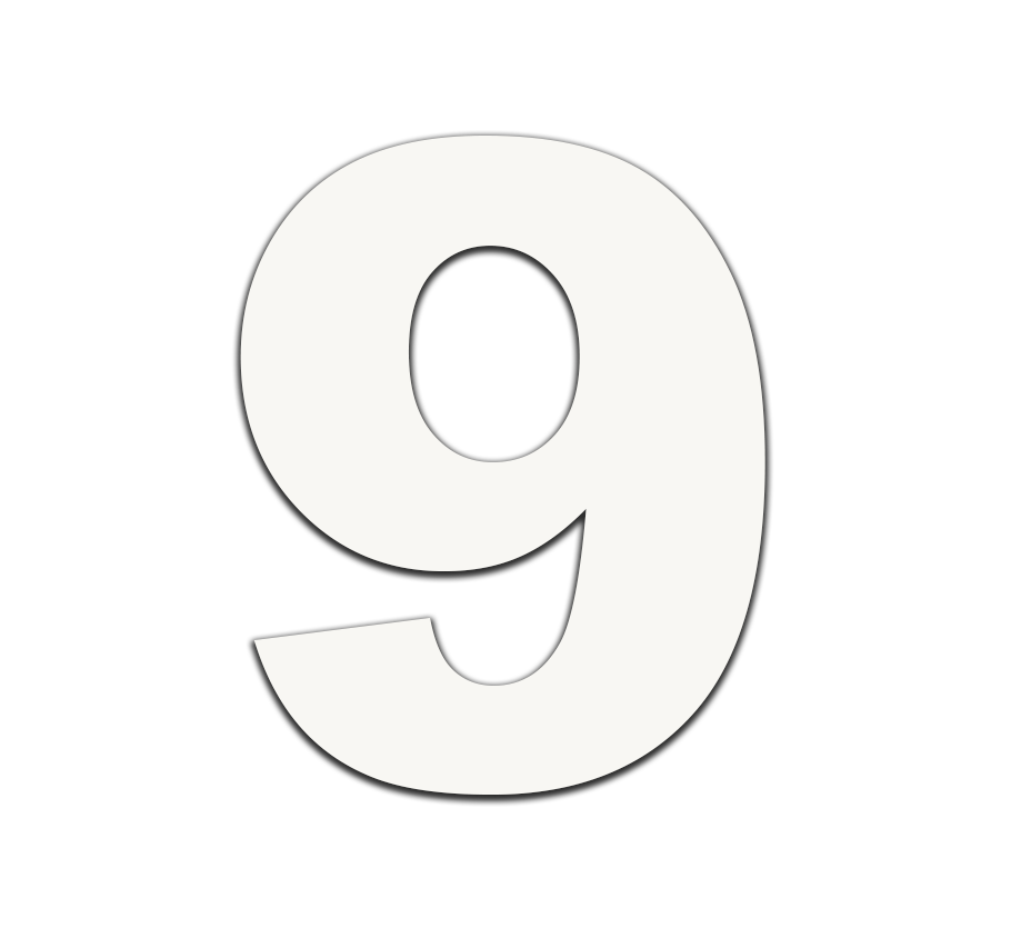 Piepschuim cijfer 9