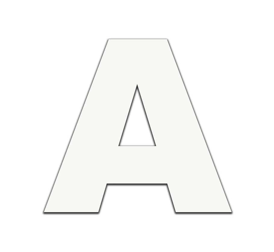 Piepschuim letter A