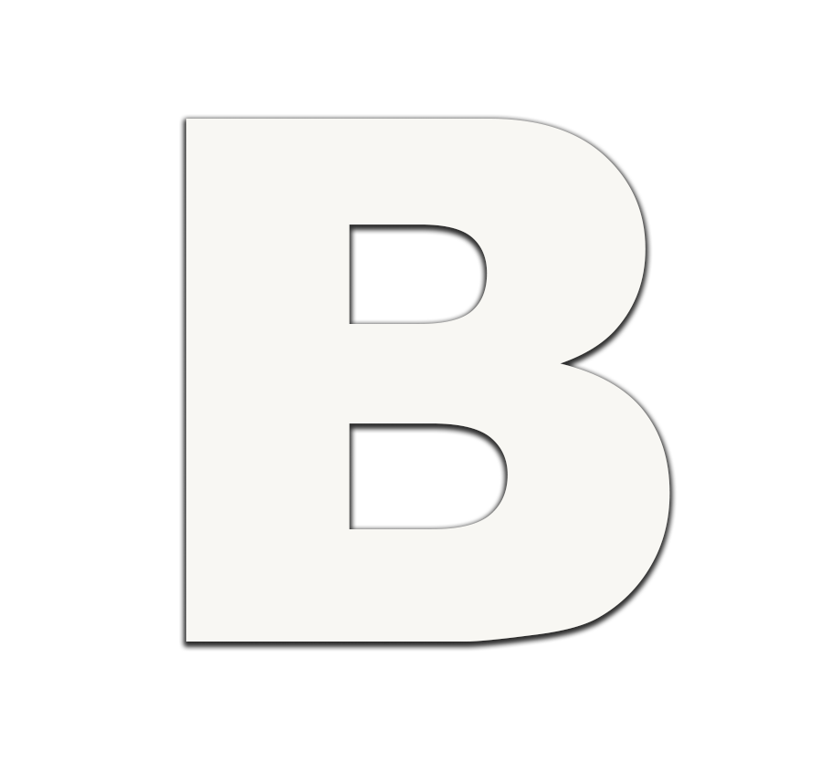 Piepschuim letter B