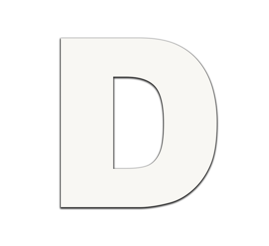 Piepschuim letter D