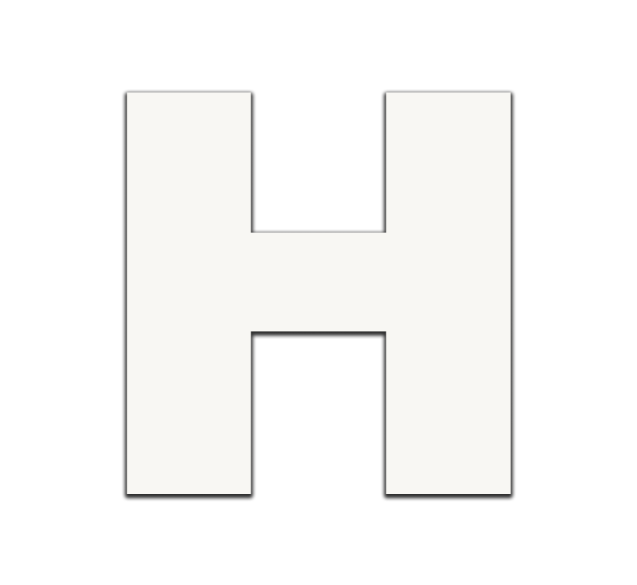 Piepschuim letter H