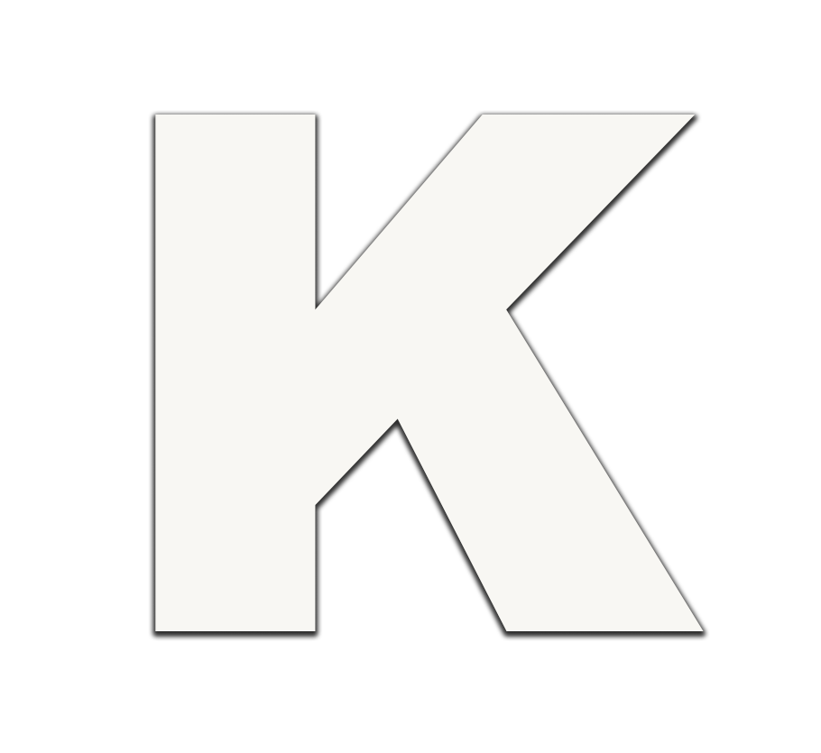 Piepschuim letter K