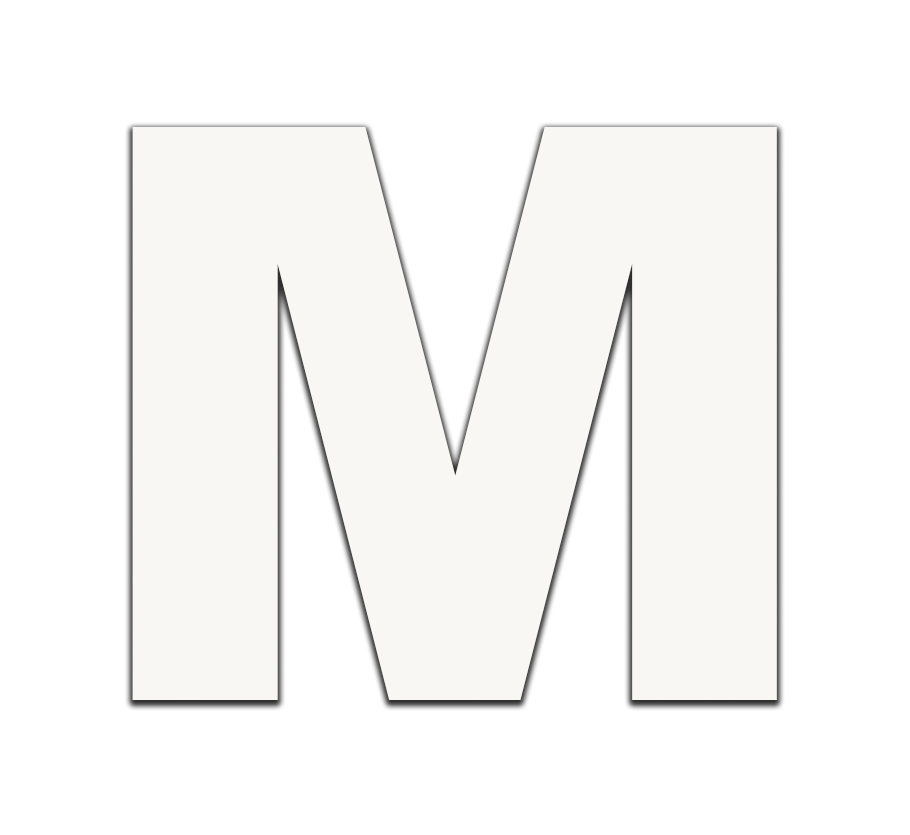Piepschuim letter M