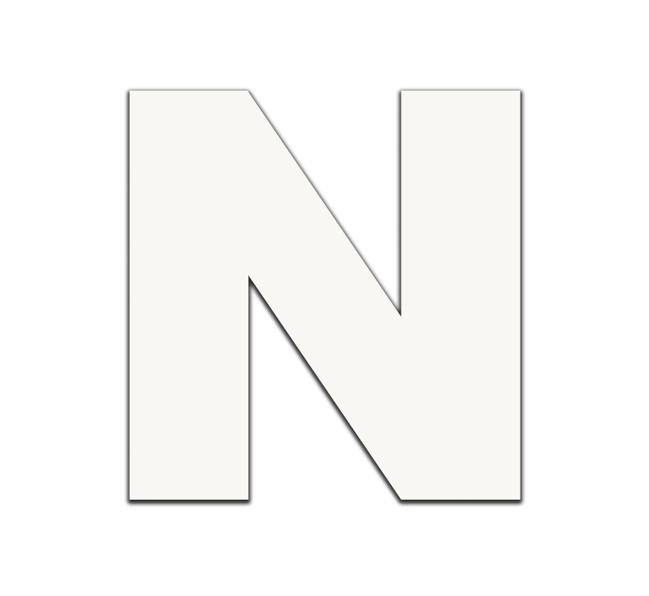 Piepschuim letter N
