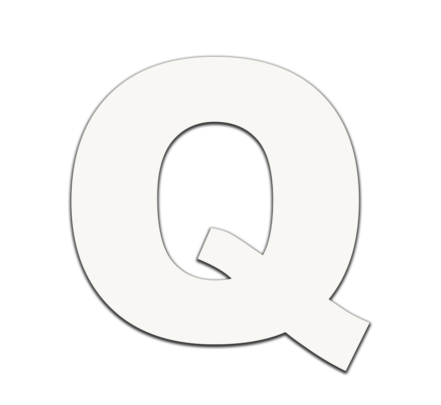 Piepschuim letter Q