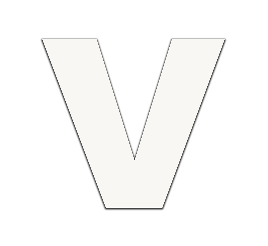 Piepschuim letter V