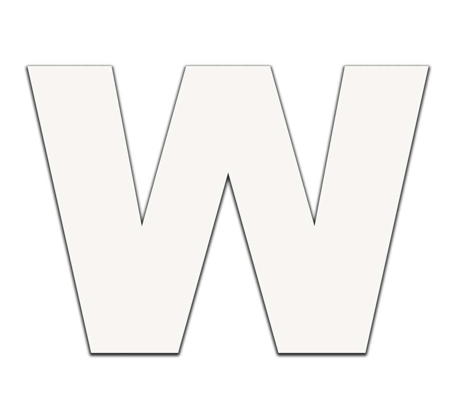 Piepschuim letter W