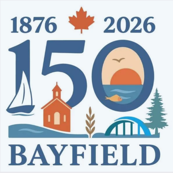 This is the logo for Bayfield 150.