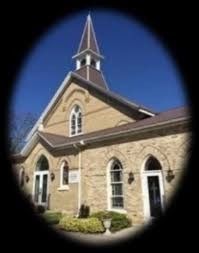 This is an image of St. Andrew's United Church in Bayfield, Ontario.
