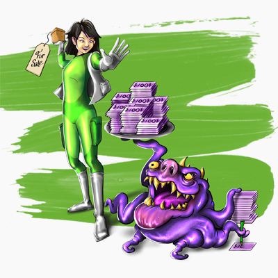 This is the graphic for the sale of merchandise scam.