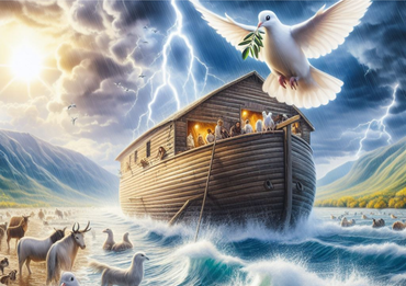 This is a graphic image of Noah's Ark.