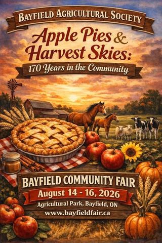 This is the Bayfield Fair Church Service poster.