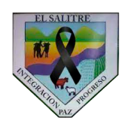 Un logo para el salitre con una cinta negra encima.