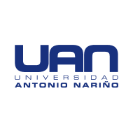 Un logo azul y blanco para la Universidad Antonio Nariño.