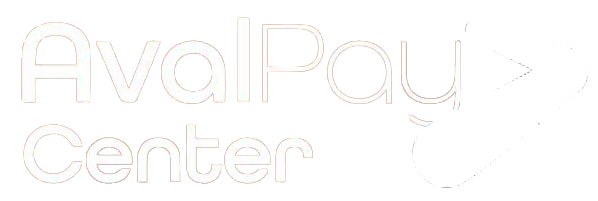La palabra avalpay center está escrita en blanco sobre un fondo blanco.