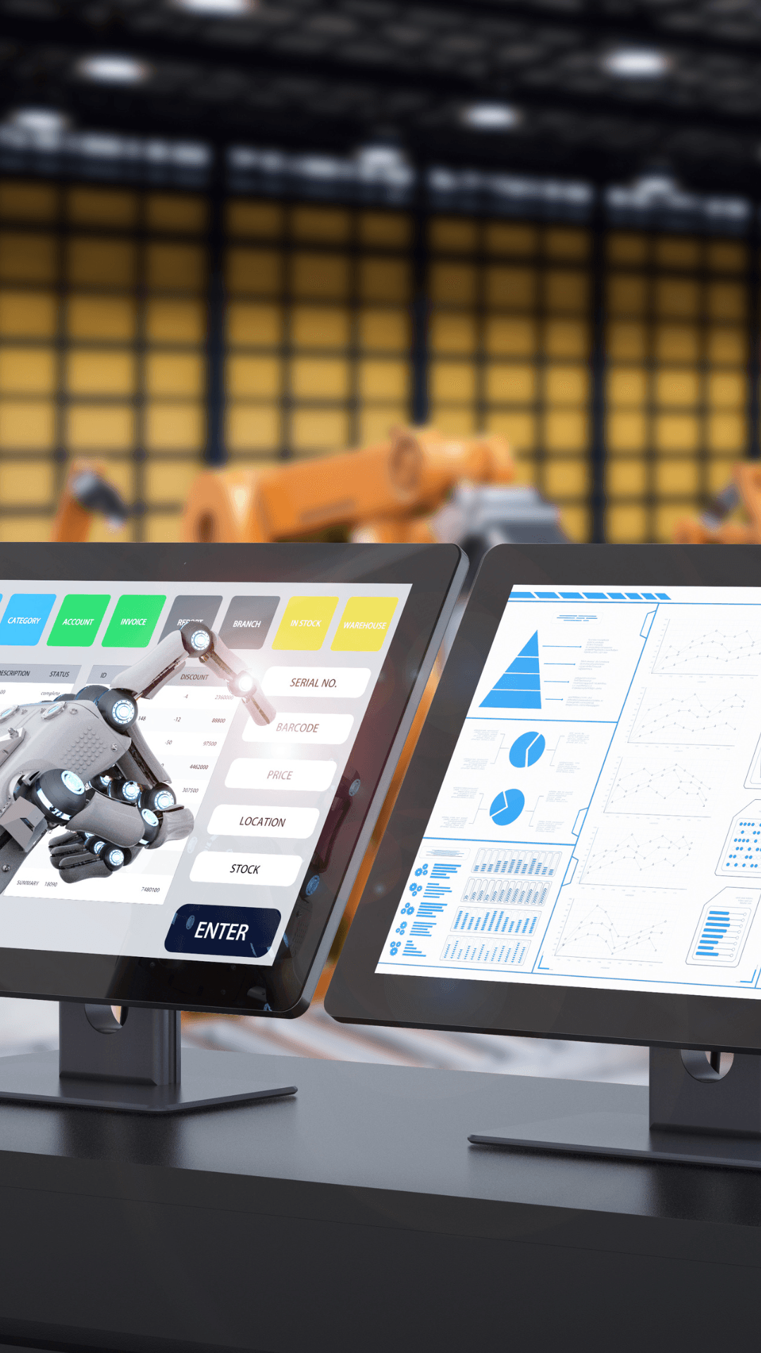 Robot using a touch screen