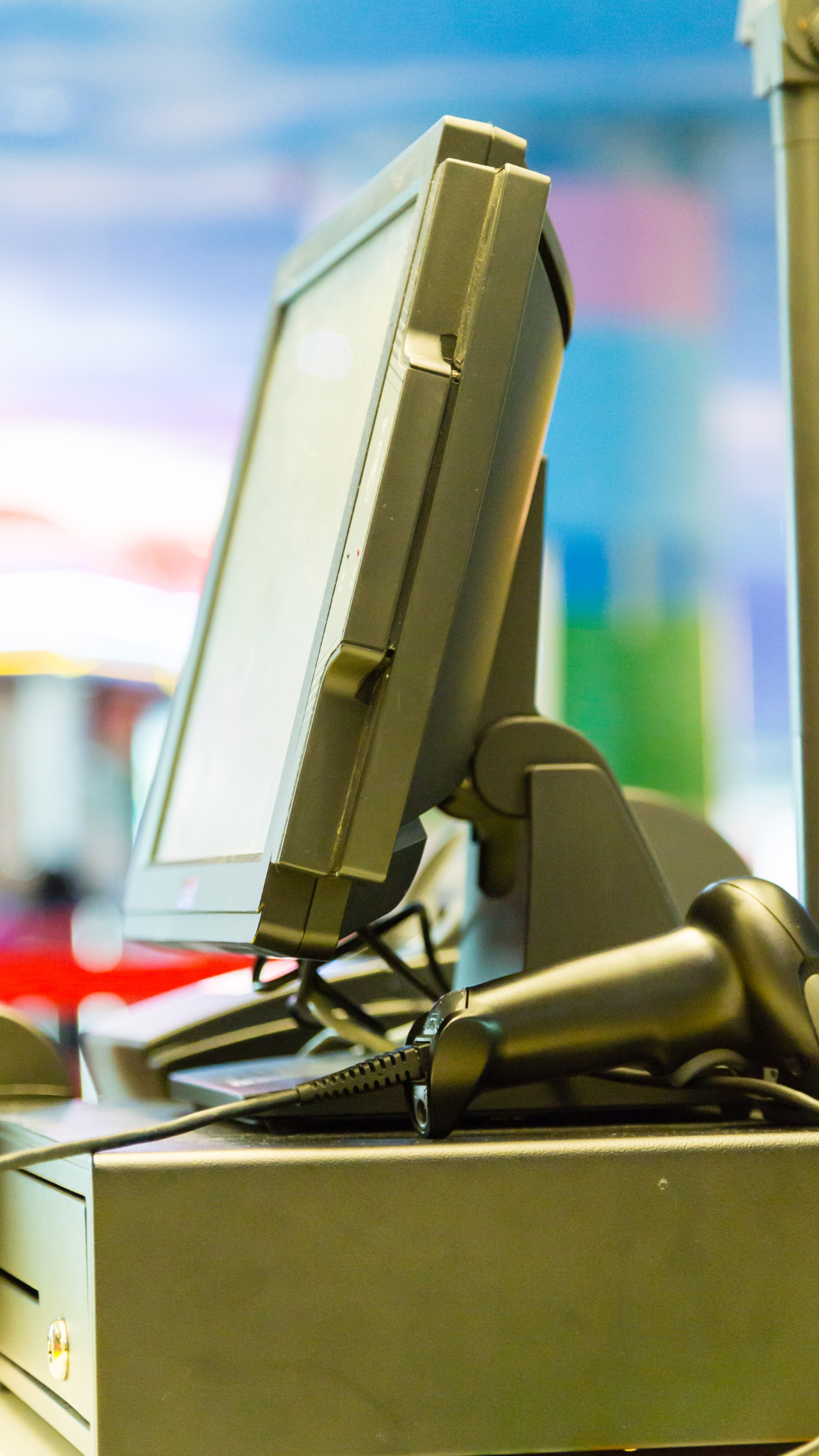 pos terminal and a barcode scanner