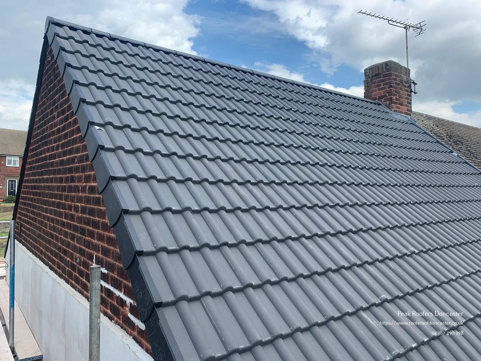 New concrete tile pitched roof by Roofers Doncaster