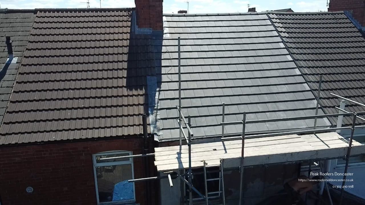 Mid terrace roof replacement by Roofers Doncaster