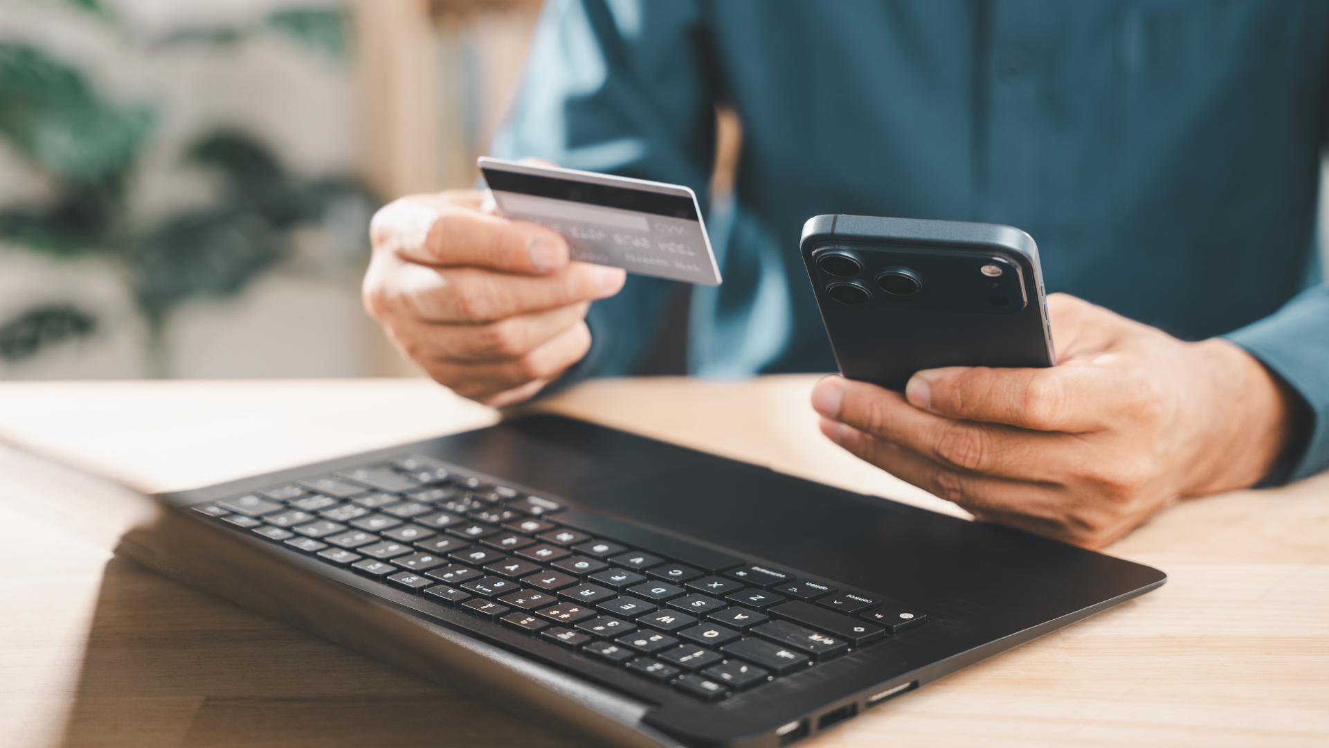 person reviewing automatic payments online
