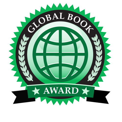 Global Book Award logo: globe inside a green, star-edged seal, with 