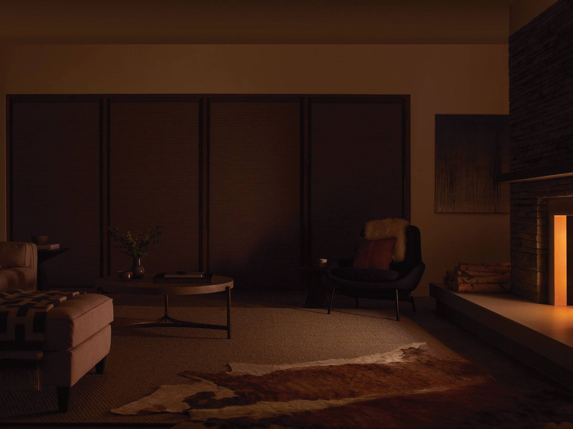 Closed Hunter Douglas Duette® Honeycomb Shades with LightLock™