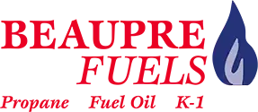 A logo for beaupre fuels propane fuel oil k-1