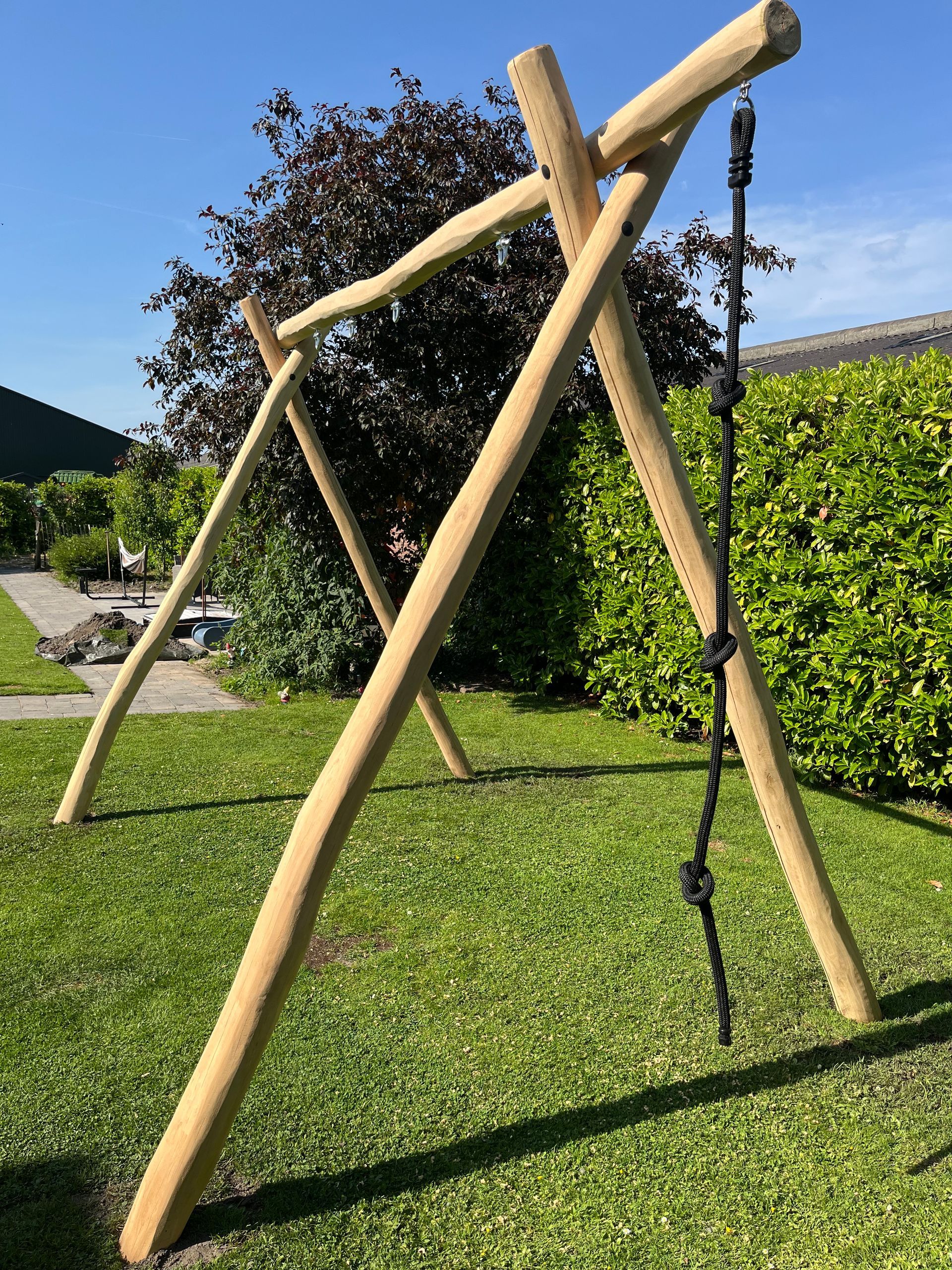 Natuurlijke schommel - 4 haken voor 2 zitjes