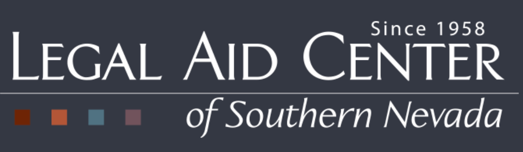 A logo for the legal aid center of southern nevada