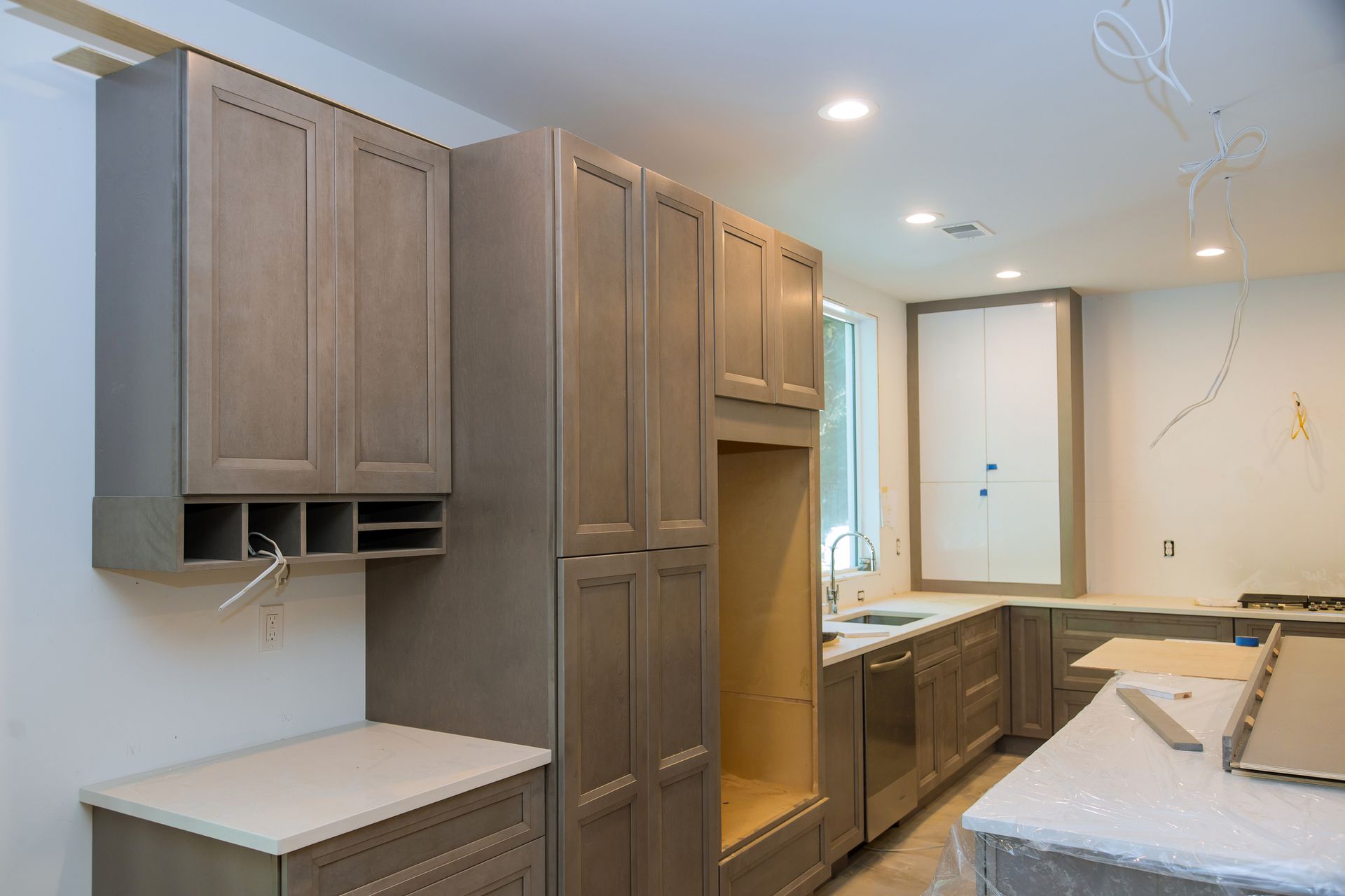 Brown Wood Cabinets — Mildura, Vic — CFB Group