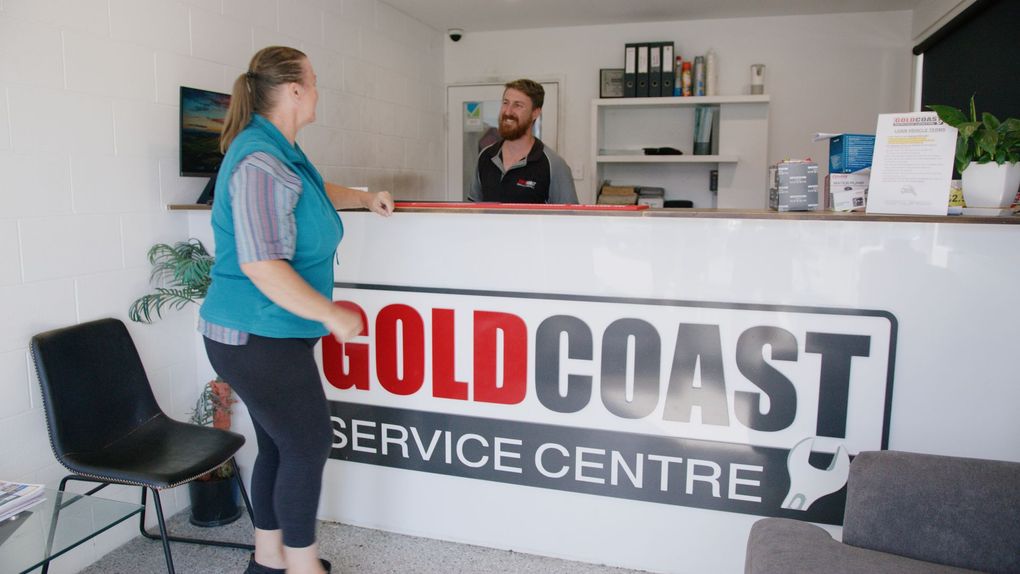 Customer speaking at Gold Coast Service Centre reception desk