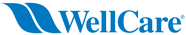 WellCare logo with blue swoosh and text on white background