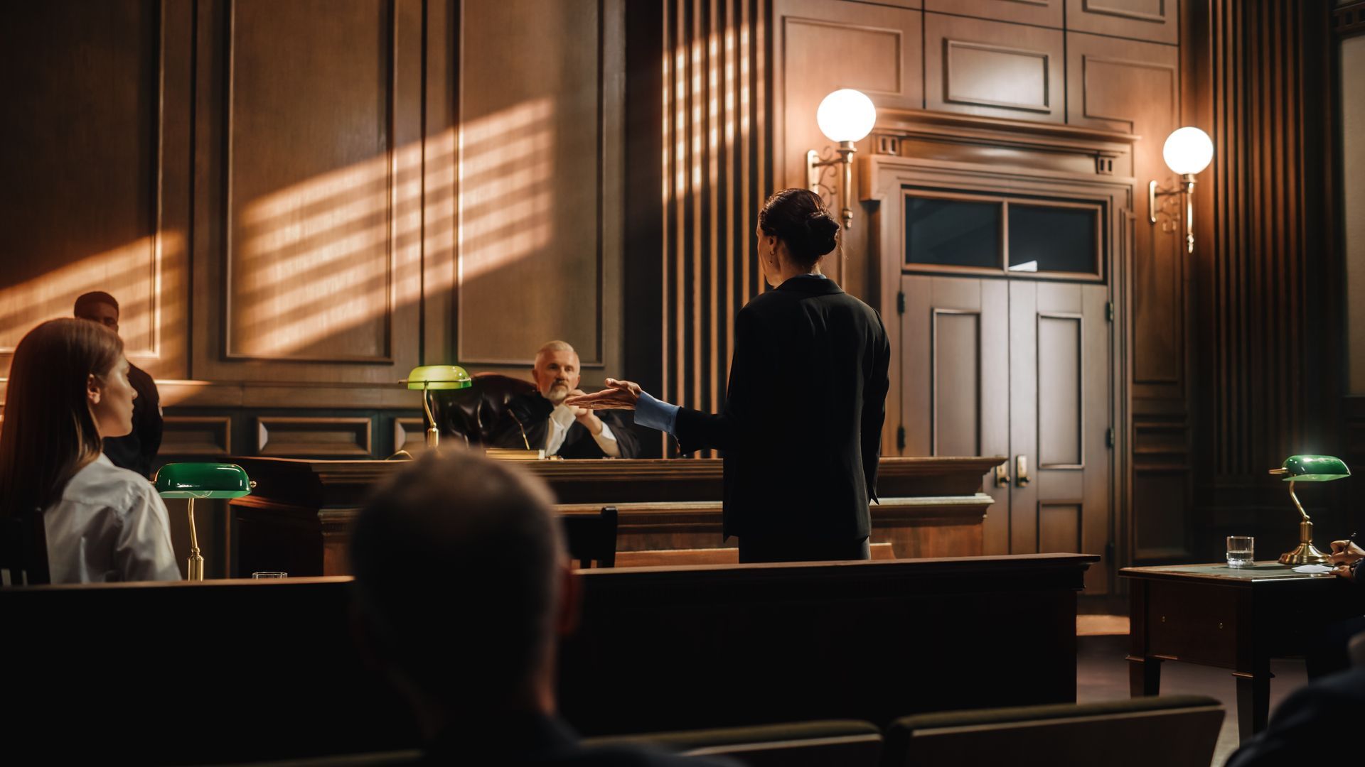 Attorney with judge