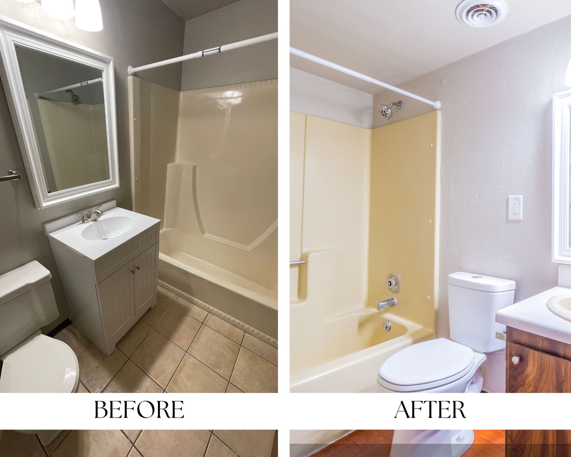 before after bathroom